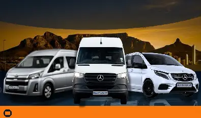 Fleet of luxury vehicles available for the tourism industry in Cape Town.