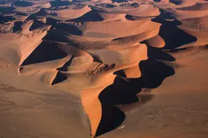 Aerial view of desert