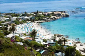The beautiful Clifton beach at Camps Bay in Cape Town-South Africa