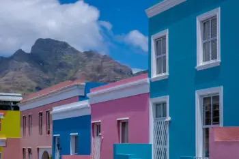Bo Kaap Township in Cape Town, colorful house in Cape Town South Africa. Bo Kaap